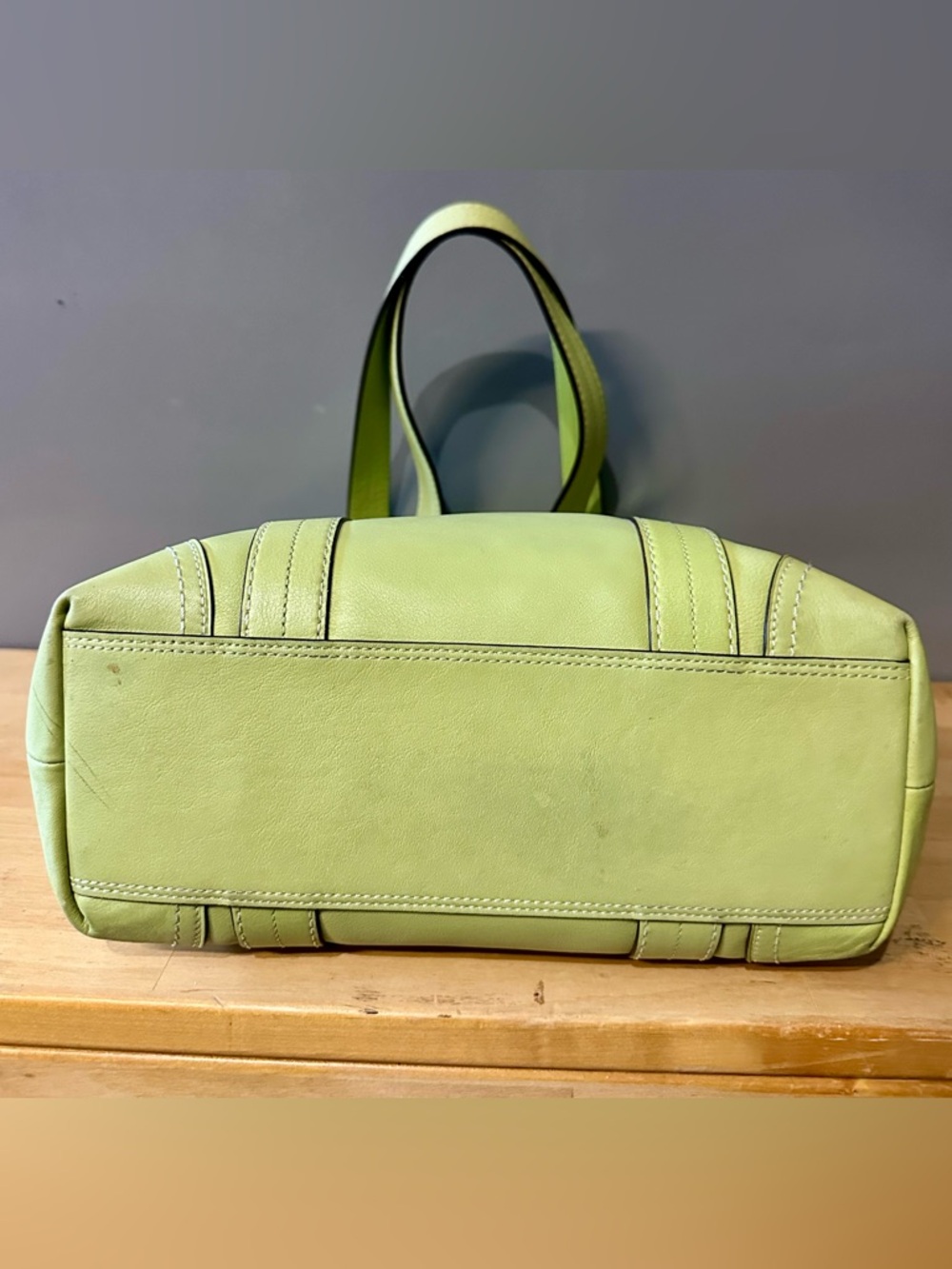 Coach Y2K  Lime Hampton Tote, F11201 - Picture 5 of 16